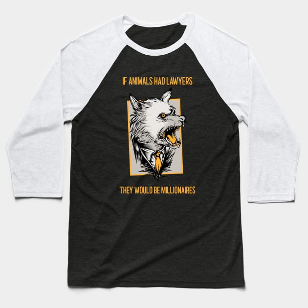 Animal Lawyer Baseball T-Shirt by SouthAmericaLive